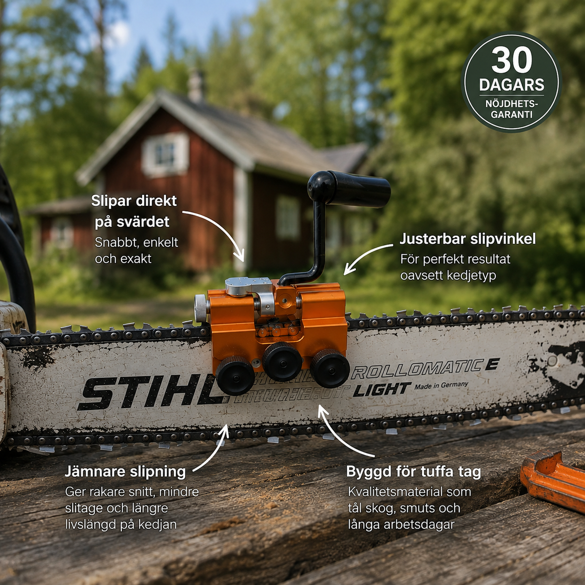SKÄRSLIP™ – Slip för motorsågskedjor